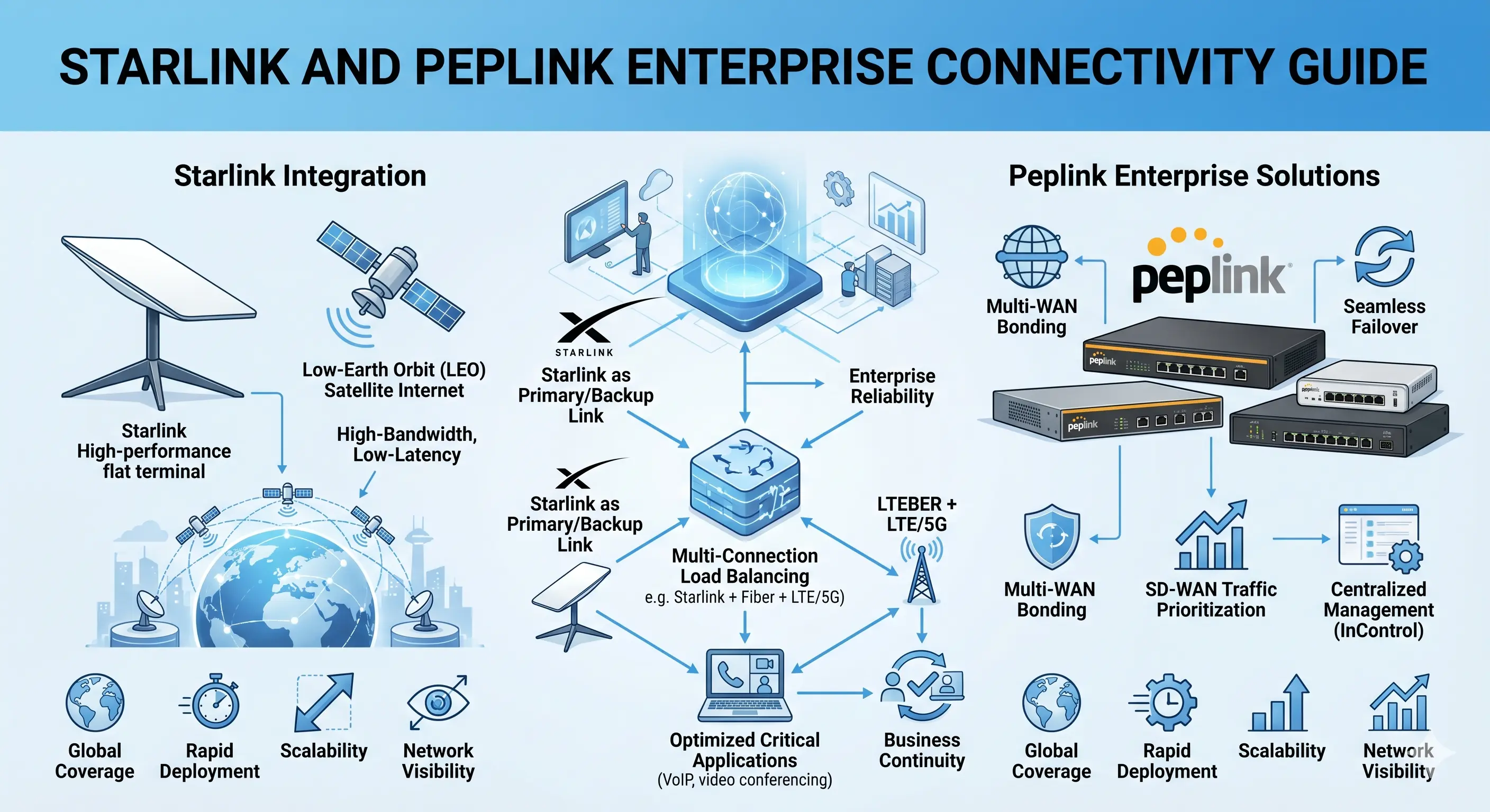 Starlink and Peplink SD-WAN Enterprise Connectivity