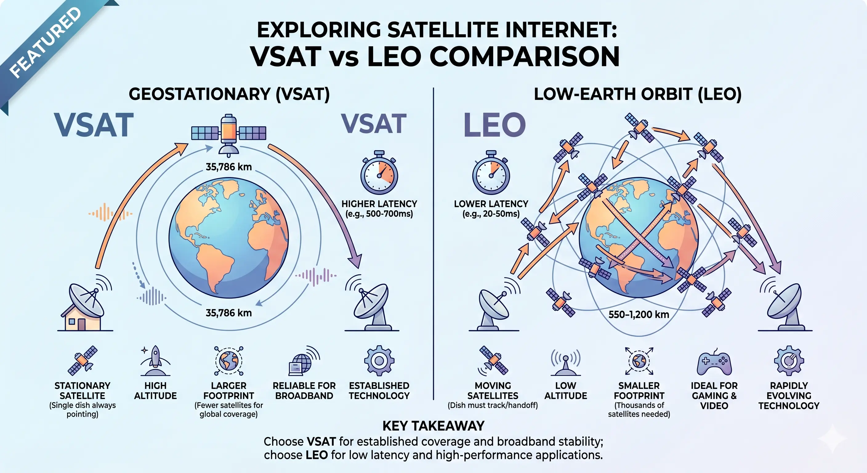 VSAT vs LEO Satellite Internet Comparison