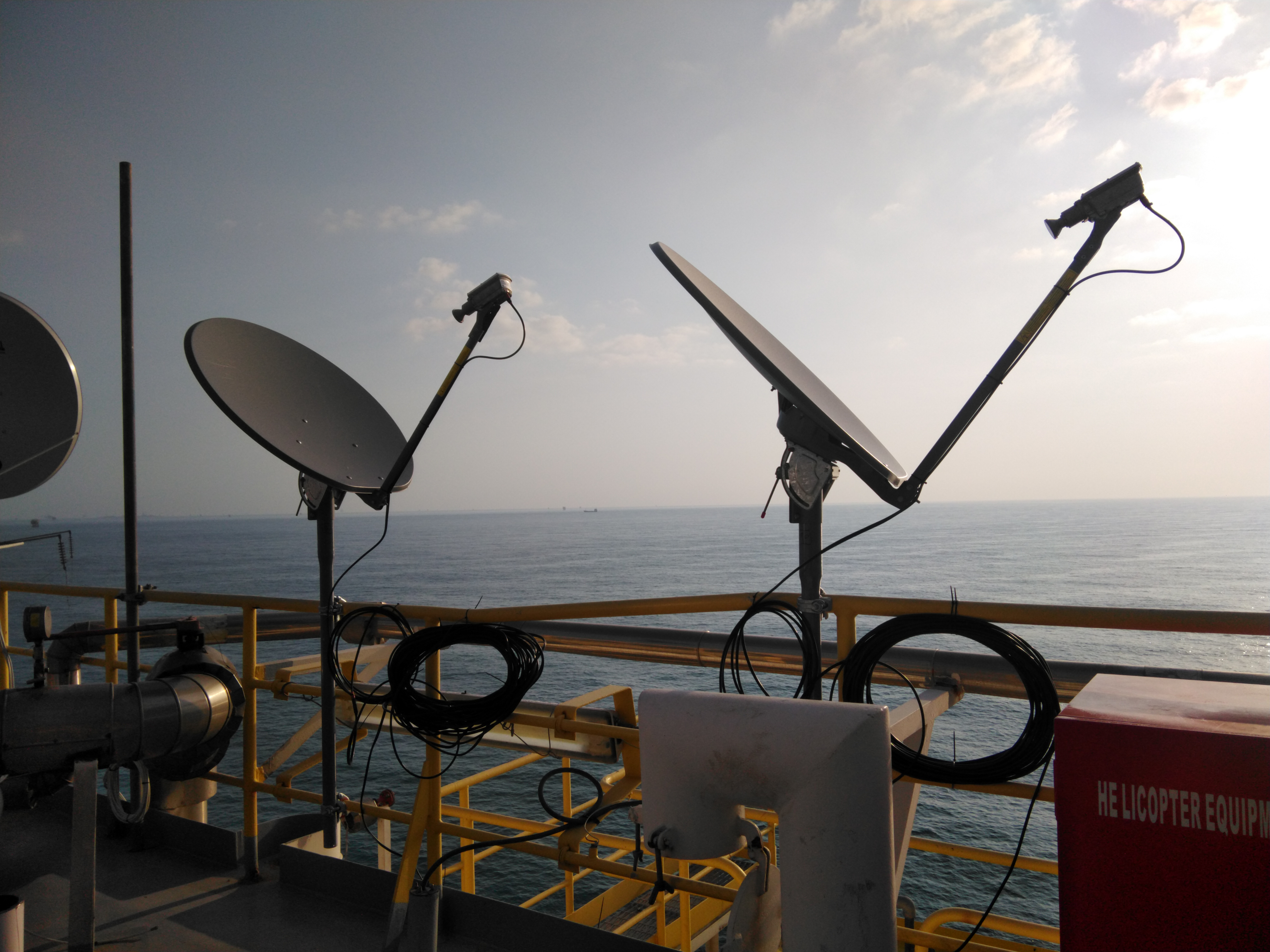 Professional fixed land VSAT commissioning and network setup by GCCSAT Middle East