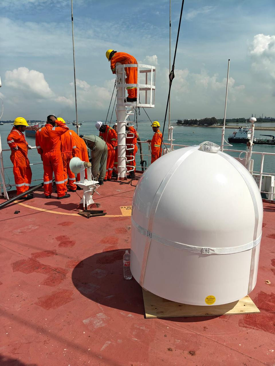 Maritime VSAT commissioning and configuration at sea by GCCSAT certified team