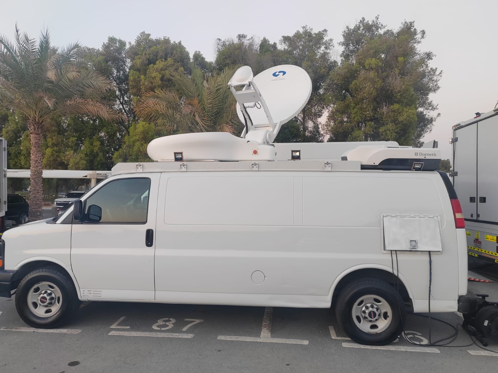 SNG satellite news gathering vehicle and uplink system by GCCSAT