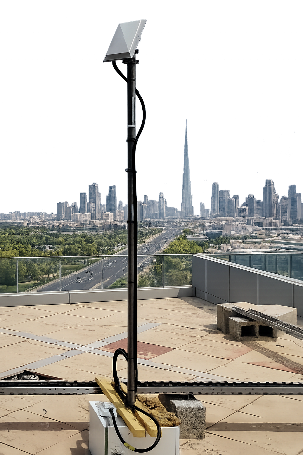 Thuraya satellite antenna precision setup and alignment by GCCSAT technical team